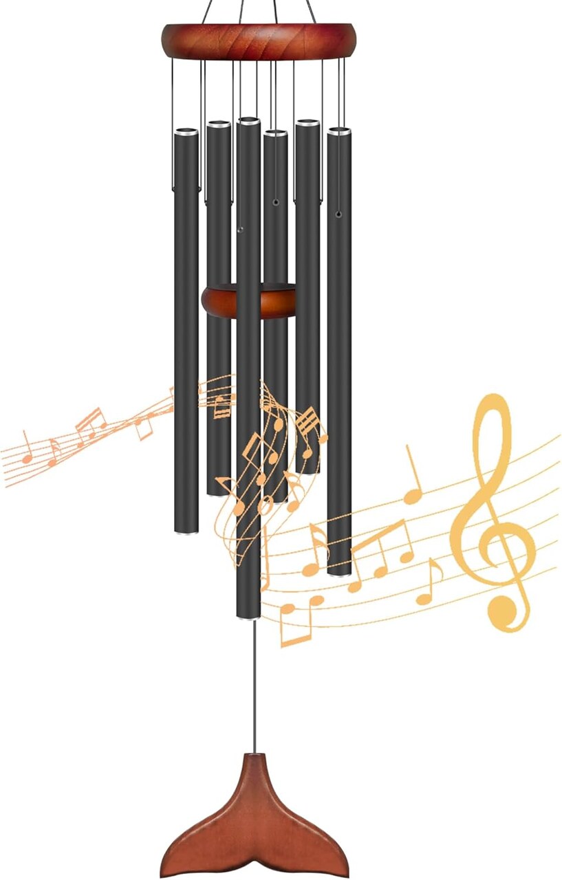 Memorial Wind Chimes, 37'' Sympathy Wind Chimes for Outside, Gifts for Who Loss of Dad Mom Friends, Outdoor Chimes Souvenir Mother, Garden Decor